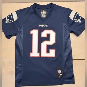 Youth Med NFL New England Patriots #12 Tom Brady Jersey